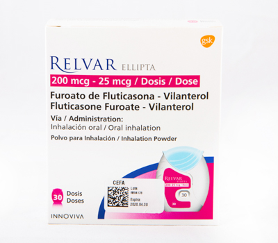 Relvar Ellipta Inhalation Powder Detalle de producto | Farmacia La Bomba