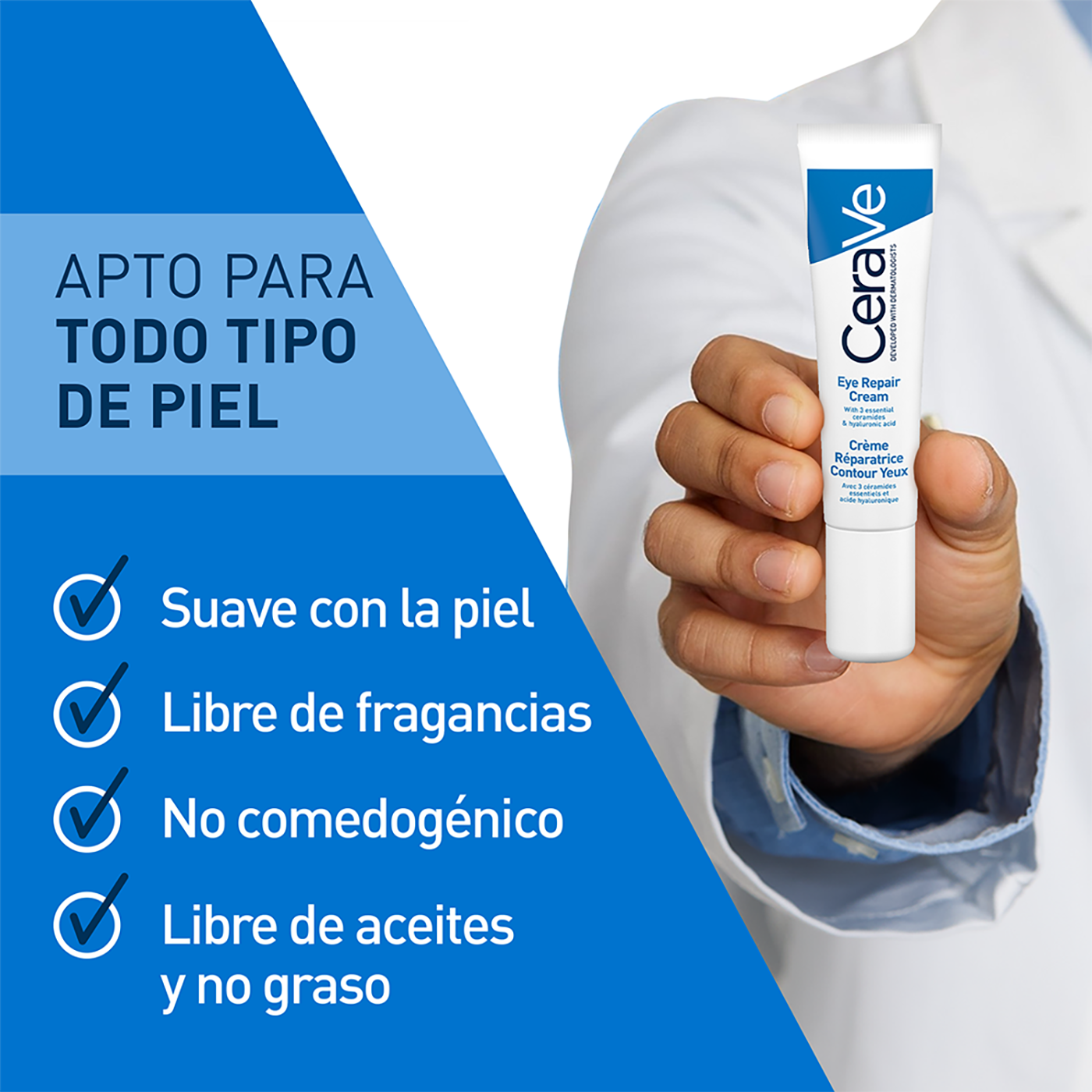 CeraVe Crema reparadora para contorno de ojos 14ml