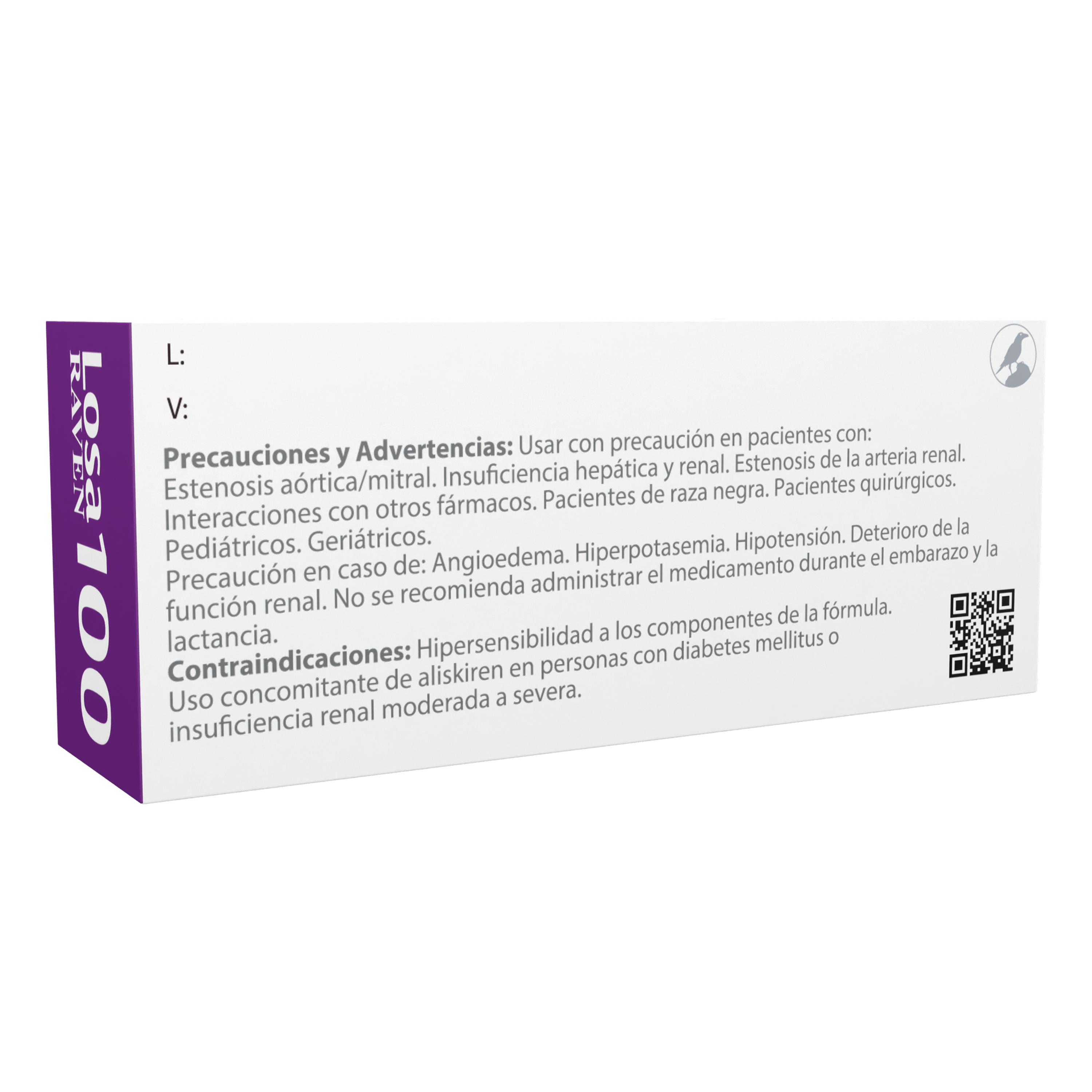 LOSARAVEN 100MG TABLETAS VIA ORAL