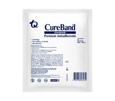 CUREBAND GASA ANTIADHERENTE ESTÉRIL 48 UNIDADES 10cm x 10cm