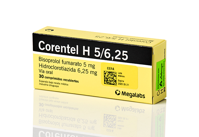 CORENTEL H 5MG/6.25MG TABLETAS VIA ORAL