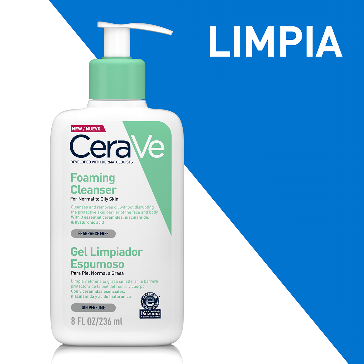 CeraVe Gel Limpiador espumoso 236ml