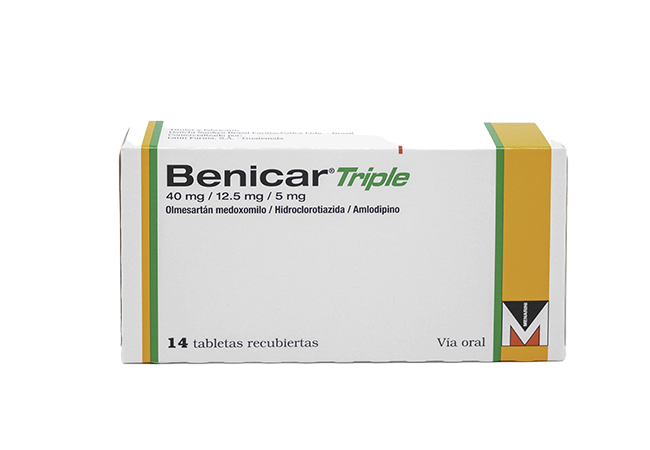 BENICAR TRIPLE TABLETAS 40/12.5/5MG X14
