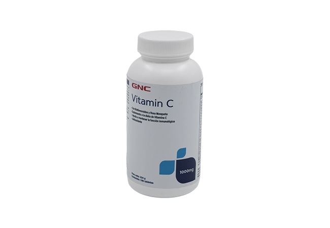 GNC VITAMIN C W/ROSE HIPS 1 GR TABLETAS VIA ORAL