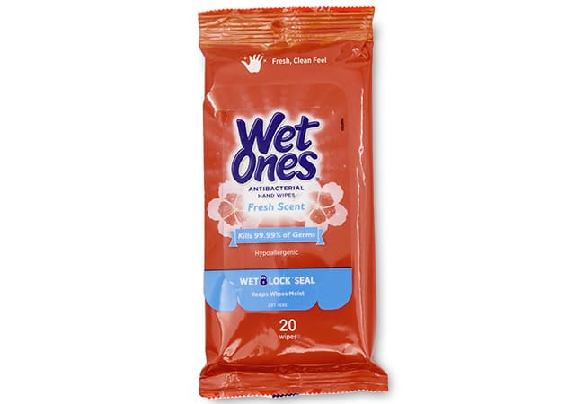WET ONES TOALLA ANTIBACTERIAL 20 UNIDADES