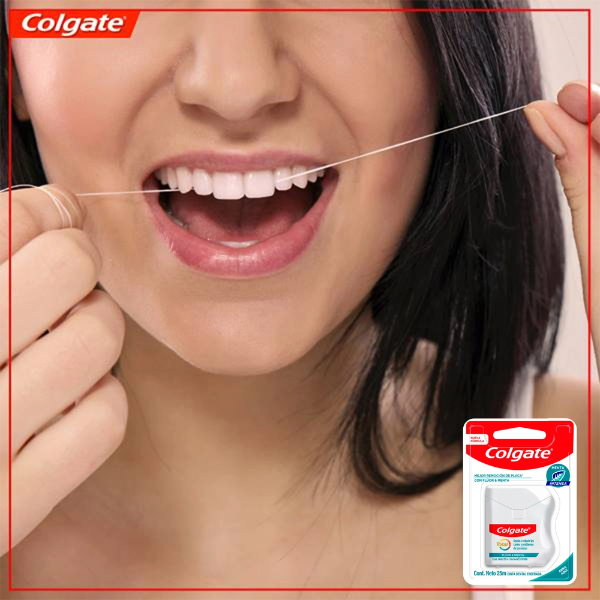 Colgate Total 12 hilo dental menta y flúor 25 metros