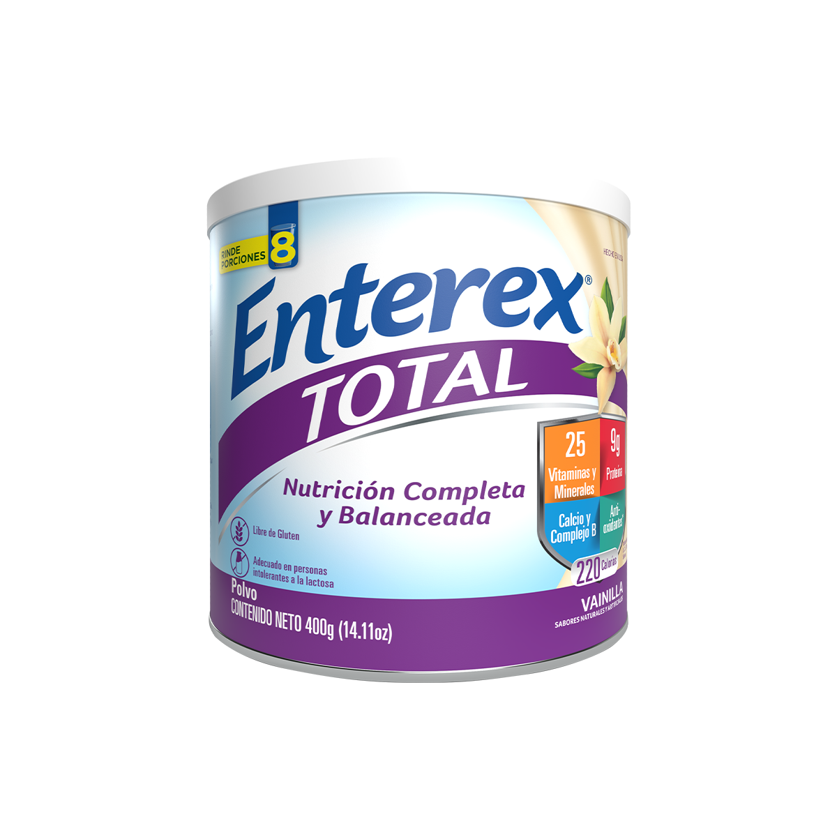 ENTEREX TOTAL VAINILLA POLVO X400G