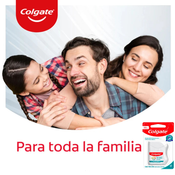 Colgate Total 12 hilo dental menta y flúor 25 metros